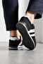 Men's Sneaker Daily Comfortable Sole Sports Shoes Black White - 4