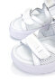 Children's Genuine Leather White Flat Sandals - 4