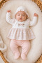 Seasonal 5 Piece Newborn Baby Girl Hospital Discharge Bodysuit Set Cotton 0-3 Months Boxed - 6