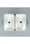 Distinctive rectangular ceramic serving warmer with glass lid - 12 inch - 4