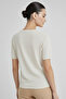 Ecru Round Neck Knitwear Blouse - 2