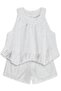 2-5 Years Old Set with Ruffled Hem - Off-White - 2