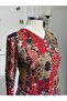 Women's New Season Motif Pattern Plus Size Combed Cotton Dress - 2