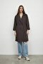 26Ytrc01419 Women's Trench Coat with Button Detail on the Front