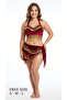 Hand-made Oriental belly dance costume outfit of 2 pieces very smooth material for extra comfortable movement free size fit from small to Large - 3