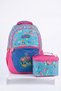 Relaxion Girl's Pink Turquoise Flamingo Patterned 2-Piece Primary School School Bag Set