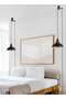 Pendant Light (2-piece Set) Plug in Pulley 19.5 Foot Power Socket with Adapter Plug - 8