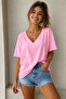 Basic V-Neck Casual Unisex Oversize T-Shirt – Cotton Casual T-Shirt