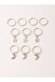 Pack of 10 - Silver Star and Moon Hair Jewelry - 2