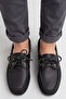 Royal Marine Black Premium Leather Men's Loafer - Handcrafted Custom Design Classic Boat Shoes (Boa - 7