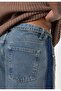 Belt Detailed Striped Baggy Jeans - 7