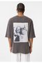 Washable back printed oversize t-shirt - 5