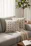 Puffy Cotton Cushion Cover Set of 2 43X43 cm Decorative Cushion with Zipper - 2