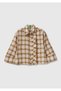 Women's Yellow Cotton Blend Checkered Shirt with Ruffle Detail - 2