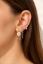 3-Piece Earring Set North Star Dream Catcher Inspired Colorful Baguette Stone Earring Set - 2