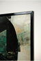 Modern Glass Table with Cream and Mint Green Details - Black Metal Framed Table for Home, Work, and School - 4