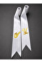White Letter Printed Bride Groom Jewelry Ribbon and 1 Pk Bulk Needle Promise Engagement Henna Wedding - 3