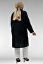 68038 Plus Size Buttoned Linen Tunic - Black - 5