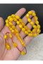 Special Series Varied Crimped Amber Prayer Beads 9X13 mm Ottoman Simile Prayer Beads - 3