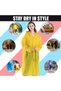 Unisex Raincoat Waterproof Windproof with Snap Fasteners Hooded Eva Raincoat - 2