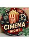 Round 20X20CM 2D Flat, Vintage Cinema Night Movie Theater Sign - Round "Lights, Camera, Action!" Wal - 8