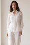 Ecru Collar, Sleeves and Button Detailed Transparent Blouse - 3