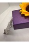 Zircon Stone Fan Model Steel Earrings - 2
