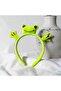 Plush Bandana with Frog Figure, Crown Face Washing Headband, Makeup Headband