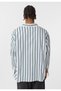 Striped long sleeve oversize linen shirt - 5