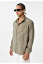 Oversize Long Sleeve Single Pocket Modal Fabric Shirt - 3
