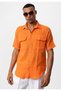 Muslin fabric men's short sleeve shirt - 2