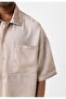 Washable short sleeve oversize shirt - 6