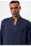 V-Neck Long Sleeve Men's Shirt - 5