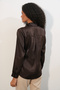 Women's Double-Breasted Satin Shirt 20386 - Brown - 6