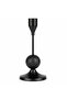 Modern Black Metal Candle Holder with Black Ball Design for Luxury Decoration – 17 cm