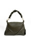 Royal Faux Leather Women's Hand and Shoulder Bag Khaki - 3