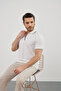 Men's Zippered Stripe Detailed Anti-Sweat Polo Collar T-Shirt - 7