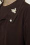 Brooch Detailed Jacket Dress Coffee Suit 1957 - 4