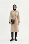Hidden Buttoned Waist Belted Trench Coat with Handle Buckle Detail Beige 26Yt701 - 2