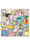 50pcs Non-repeating Hand-painted Stationery Graffiti Waterproof Stickers Decorative File Bag Stat... - 6