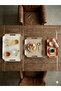 Metal Presentation Tray Set, Soft Colors, Modern Tea and Coffee Presentation Tray, 3 Piece Set (Cream-Brown-Pink) - 3