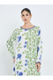 Green All Over Print Jalabiya - 2