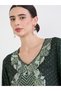 Green Embroidered A-Line Jalabiya - 4