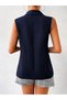 Women's Sleeveless Collared Stoned Open Front Atlas Vest - 4