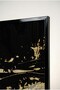 Minimalist 3-Piece Glass Painting Set with Black and Gold Details - Black Metal Framed Painting for Home and Office - 4