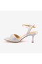 Hawen Angels Women's Leather Sole 7.5cm Heeled Satin Stone Evening & Evening Dress Shoes 6895-26-V1 - 2