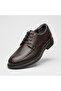 (Forex) Genuine Leather Inside and Outside Lace-Up Classic Men's Shoes Brown - 8