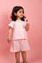Girl's Bat Sleeve Summer Printed Shorts Set 1-6 Years Old - 2
