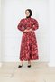 Seasonal Tunic Dress with Flower-Patterned Belt Detail - 8