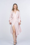 Women's Summer Pink Elvina Modern Double Breasted Dress Stylish Casual Comfortable Dress 50393 - 2